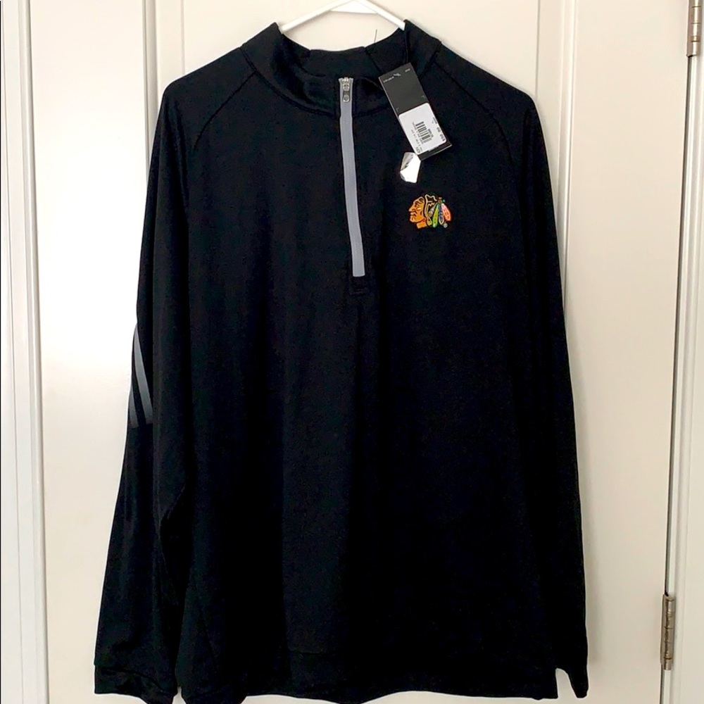 Half zip Adidas Blackhawks pullover